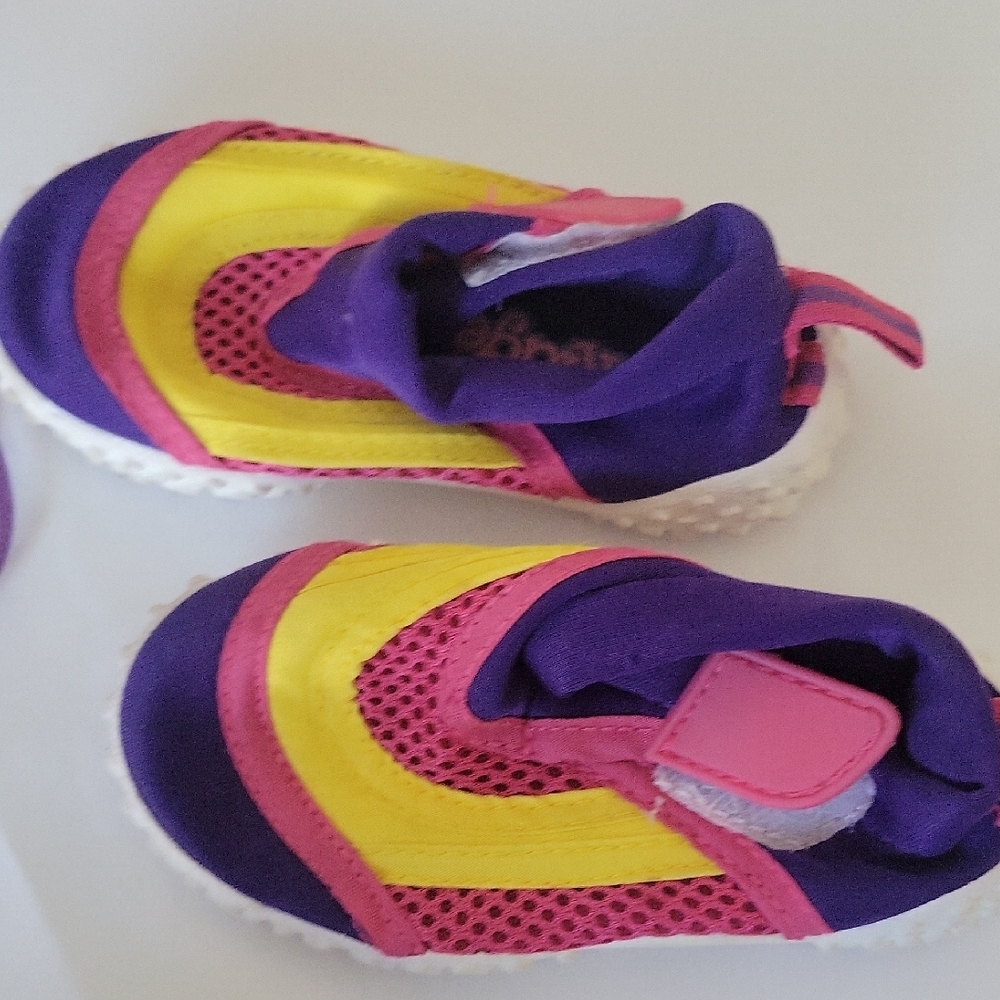 Vibrant Kids Shoes in Purple, Yellow, and Pink